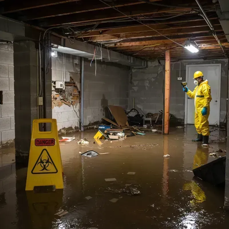 Flooded Basement Electrical Hazard in Cloverport, KY Property